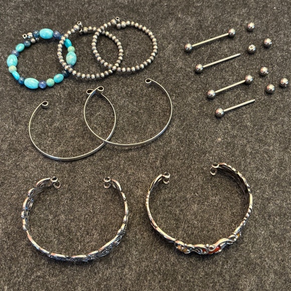 Carolyn Pollack sterling silver Changing Seasons cuff bracelet set. - Picture 9 of 12